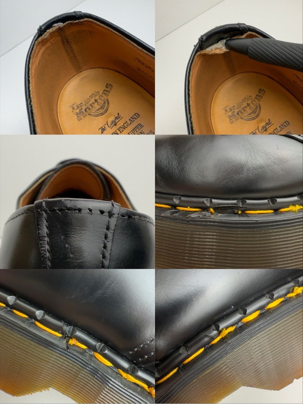 Vintage Dr. Martens Platforms 1925 Black Leather Envy Chunky MIE Oxfords UK 7 - Picture 13 of 16